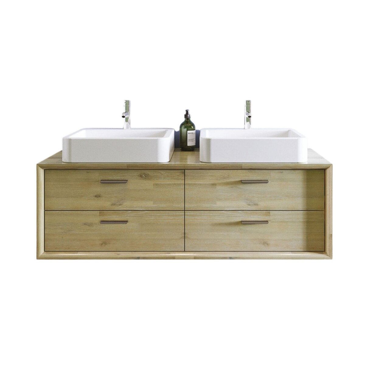 meuble de rangement pour salle de bain en bois - HELLIN