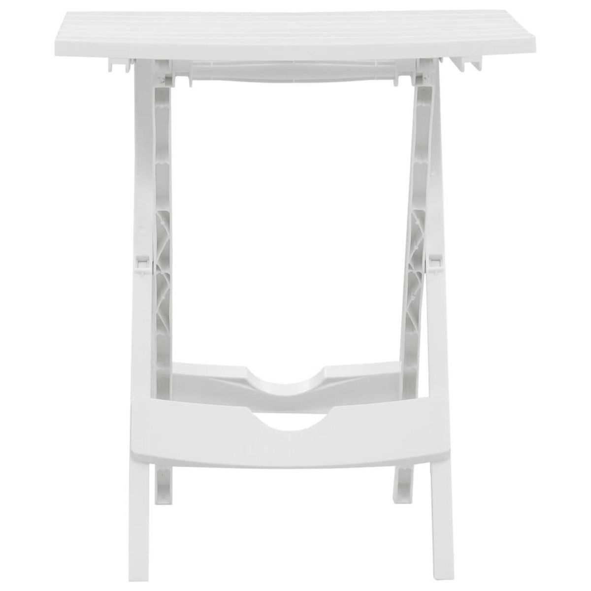 VIDAXL Table pliable de jardin 45,5x38,5x50 cm Blanc