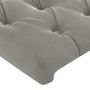 Voir la diapositive 5 : VIDAXL Tete de lit avec oreilles Gris clair 103x16x78/88 cm Velours