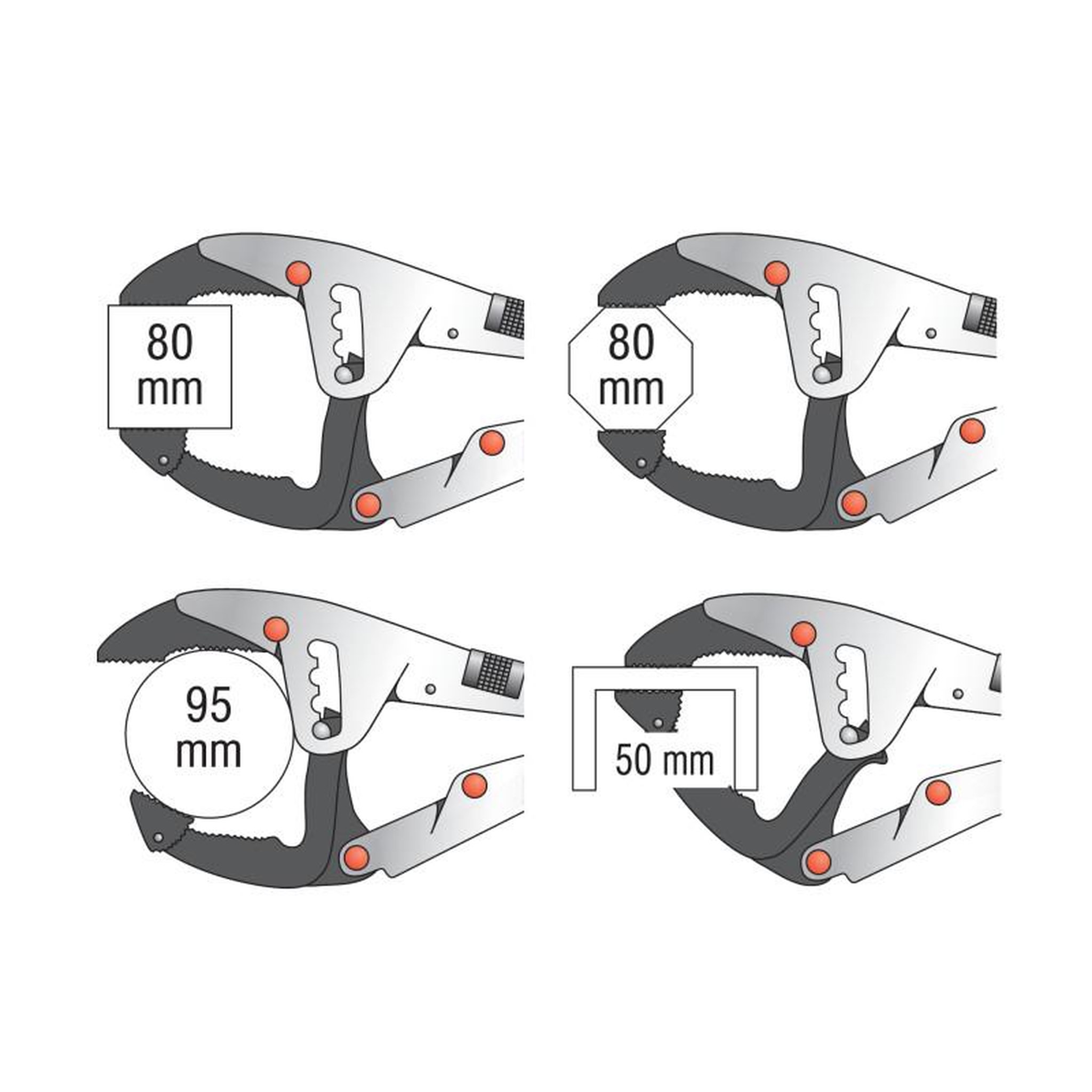 Voir la diapositive 3 : SAM OUTILLAGE Pince étau à grande ouverture SAM OUTILLAGE 212 25