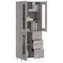 Voir la diapositive 3 : VIDAXL Buffet haut Sonoma gris 69,5x34x180 cm Bois d'ingenierie