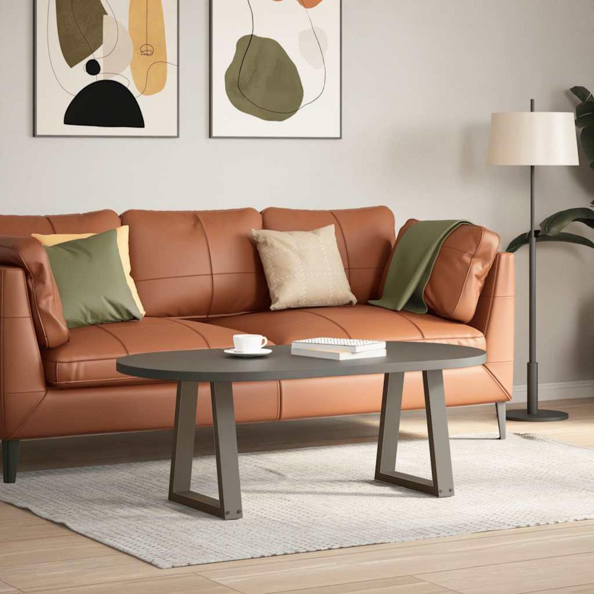 VIDAXL Pieds de table a manger en forme de V 2 pcs acier naturel acier