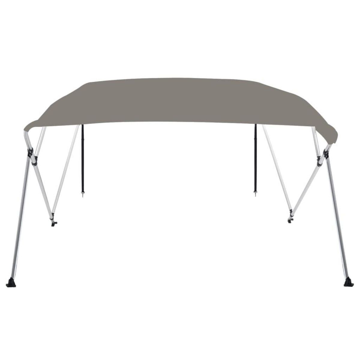 VIDAXL Auvent bimini a 4 arceaux gris 243x244x137 cm