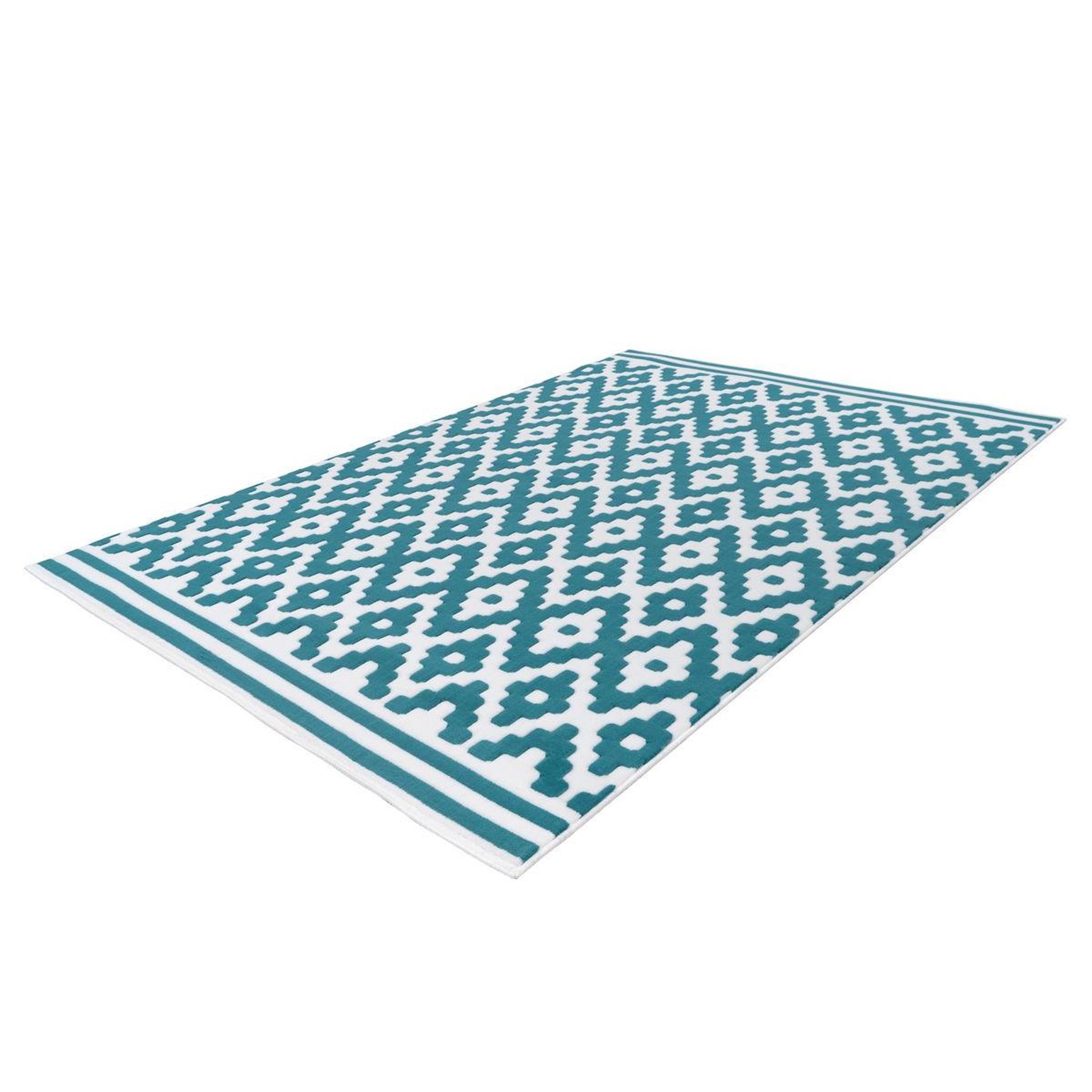 Voir la diapositive 4 : Paris Prix Tapis géométrique à poils courts  now iii  turquoise