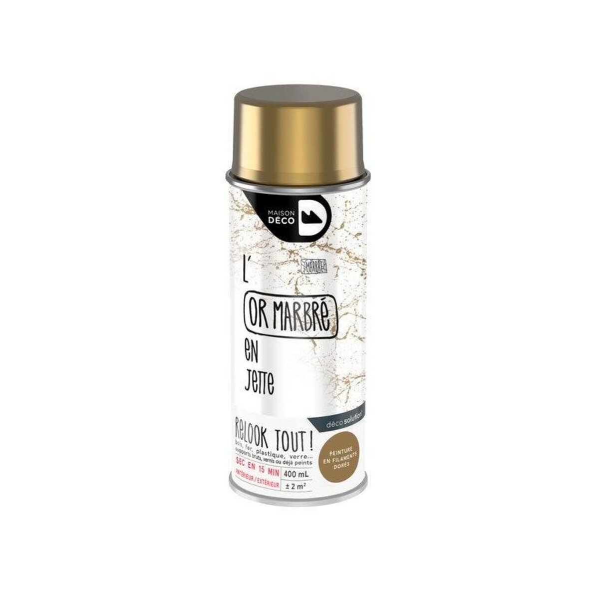 Maison deco Peinture aérosol relook tout MAISON DECO marbre or pierre 0.400 L