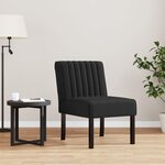 VIDAXL Fauteuil sans accoudoirs noir velours