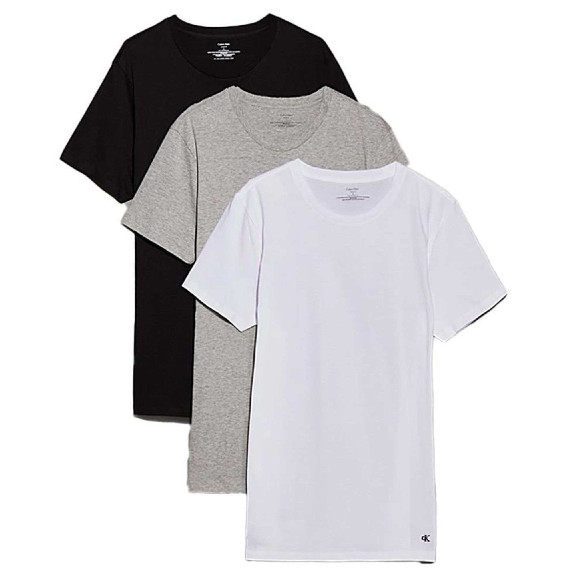CALVIN KLEIN JEANS Lot de 3 T Shirts Noir/Blanc/ Homme Calvin Klein Jeans LV00NB4051. Coloris disponibles : Gris