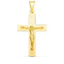 Voir la diapositive 1 : L'ATELIER D'AZUR Pendentif  - Médaille Christ sur la Croix Or 18 Carats 750/000 Jaune - Chaine Offerte