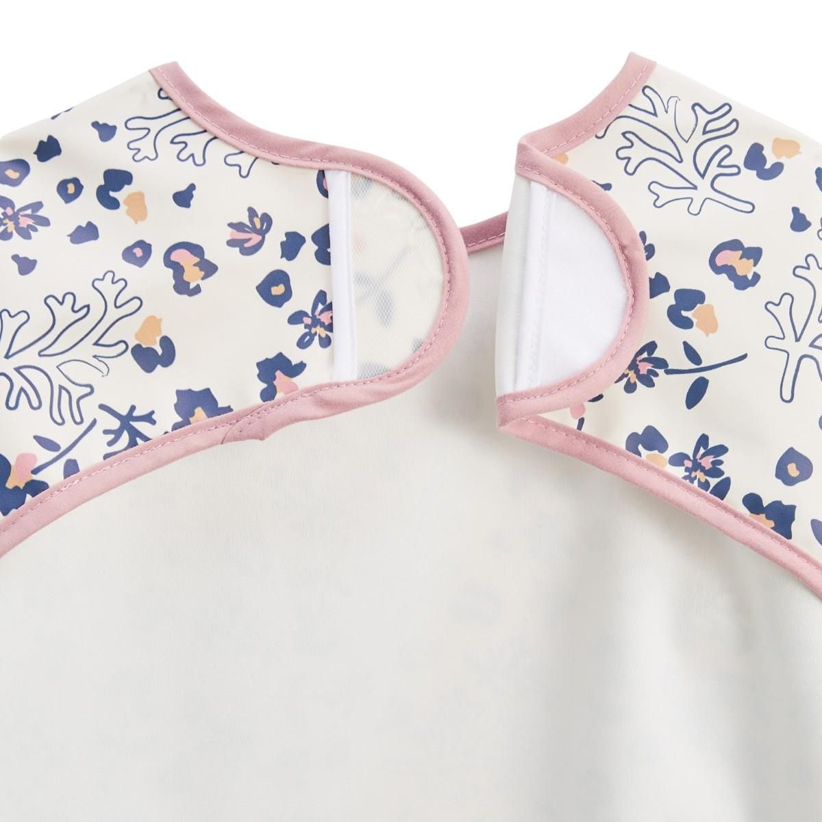 Petit Béguin Lot de 2 bavoirs tablier manches longues Céleste