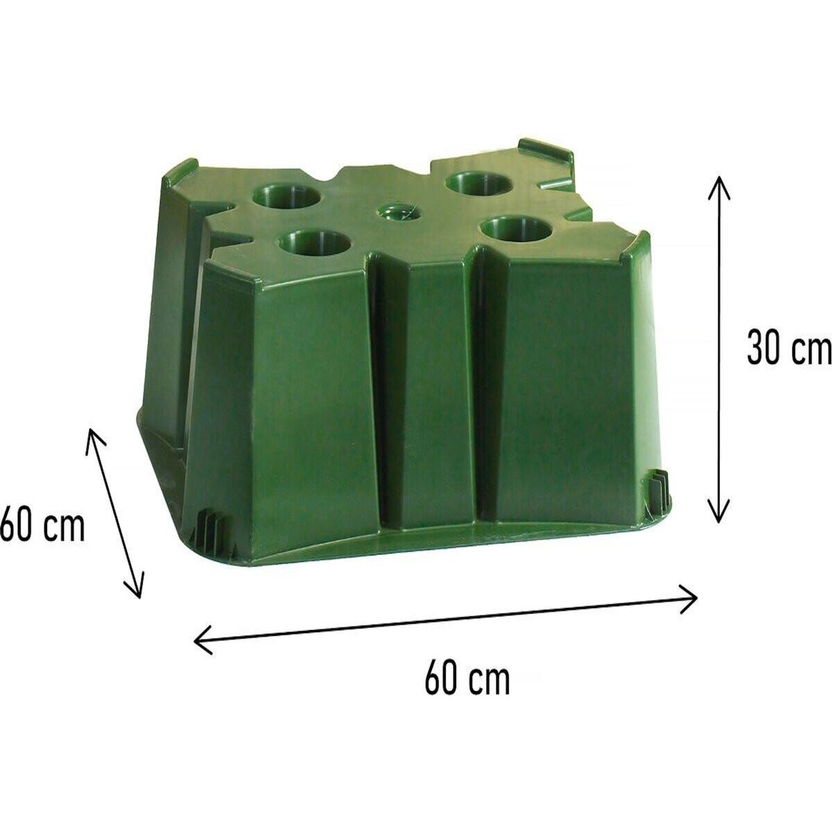 Habitat et Jardin Socles pour récupérateur d'eau 200 et 350 L  - 60 x 60 x 30 cm - Vert