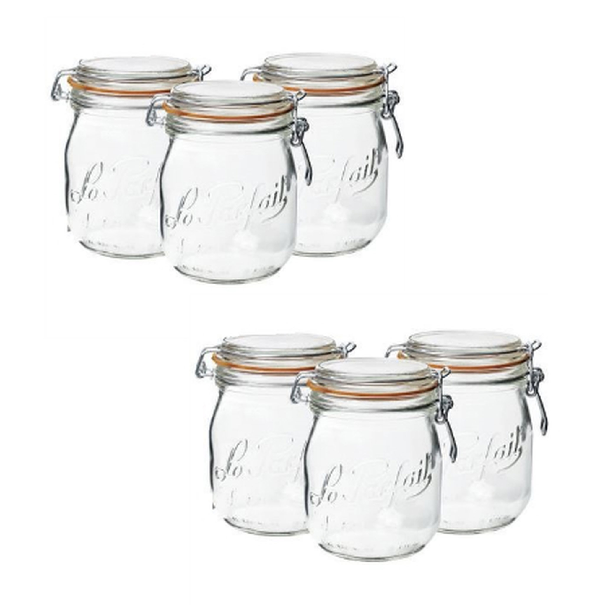 LE PARFAIT 6 BOCAUX LPS 1L D 85MM ETIQUETTES OFFERTES