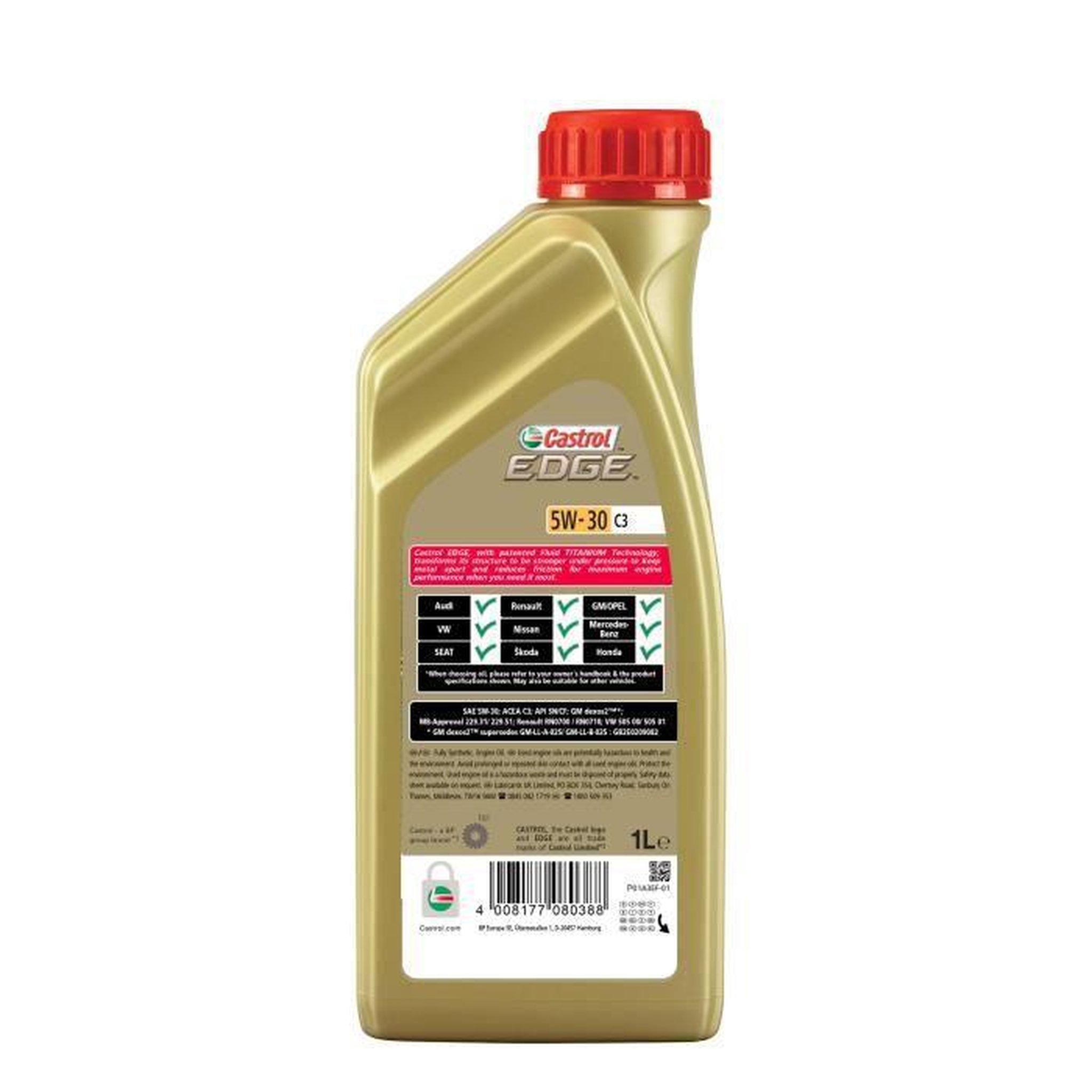 Voir la diapositive 2 : CASTROL Huile-Additif Edge C3 - Synthetique / 5W30 / 1L