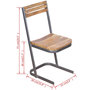 Voir la diapositive 6 : VIDAXL Chaises a manger lot de 2 bois de teck massif