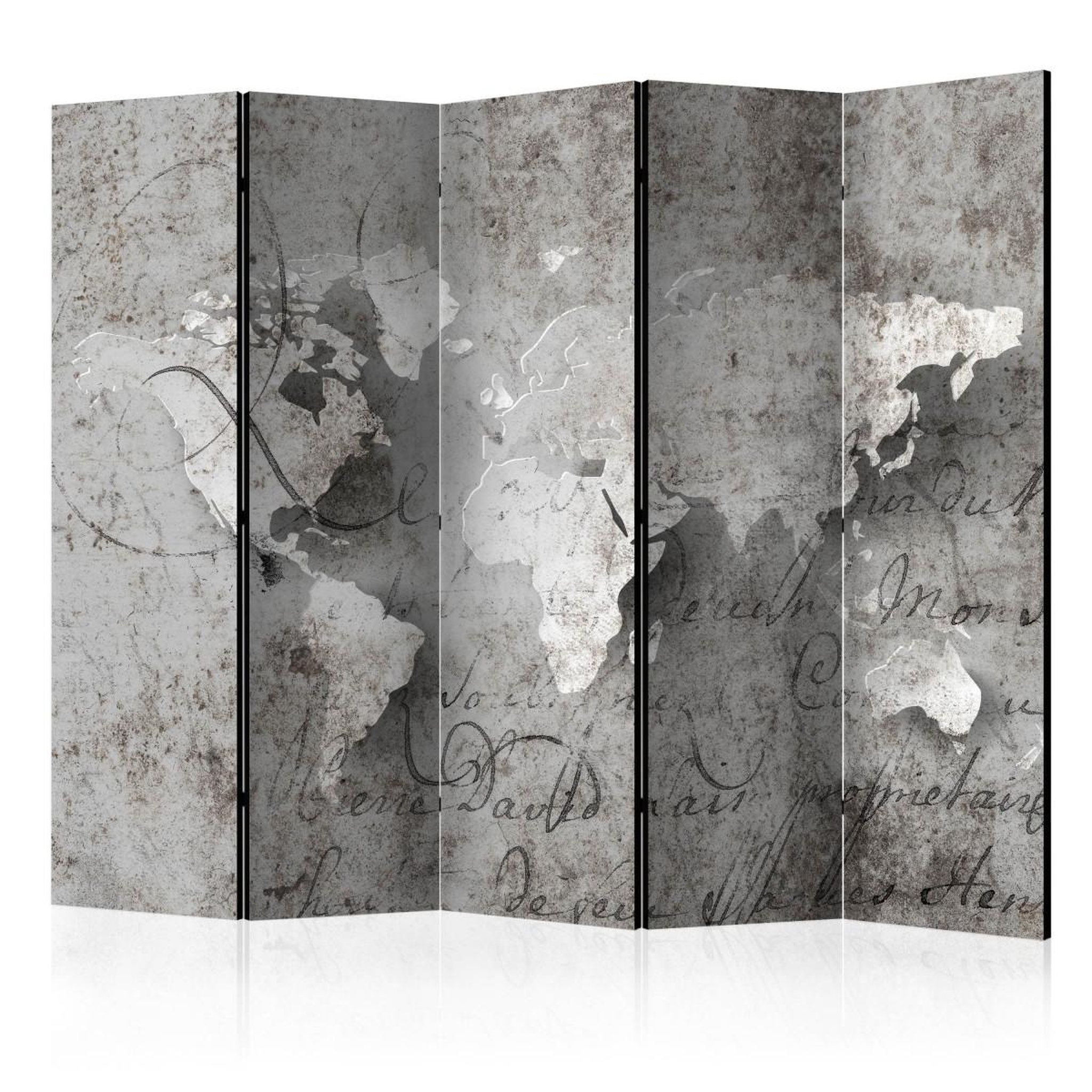 Paris Prix Paravent 5 volets  map & letter  172x225cm