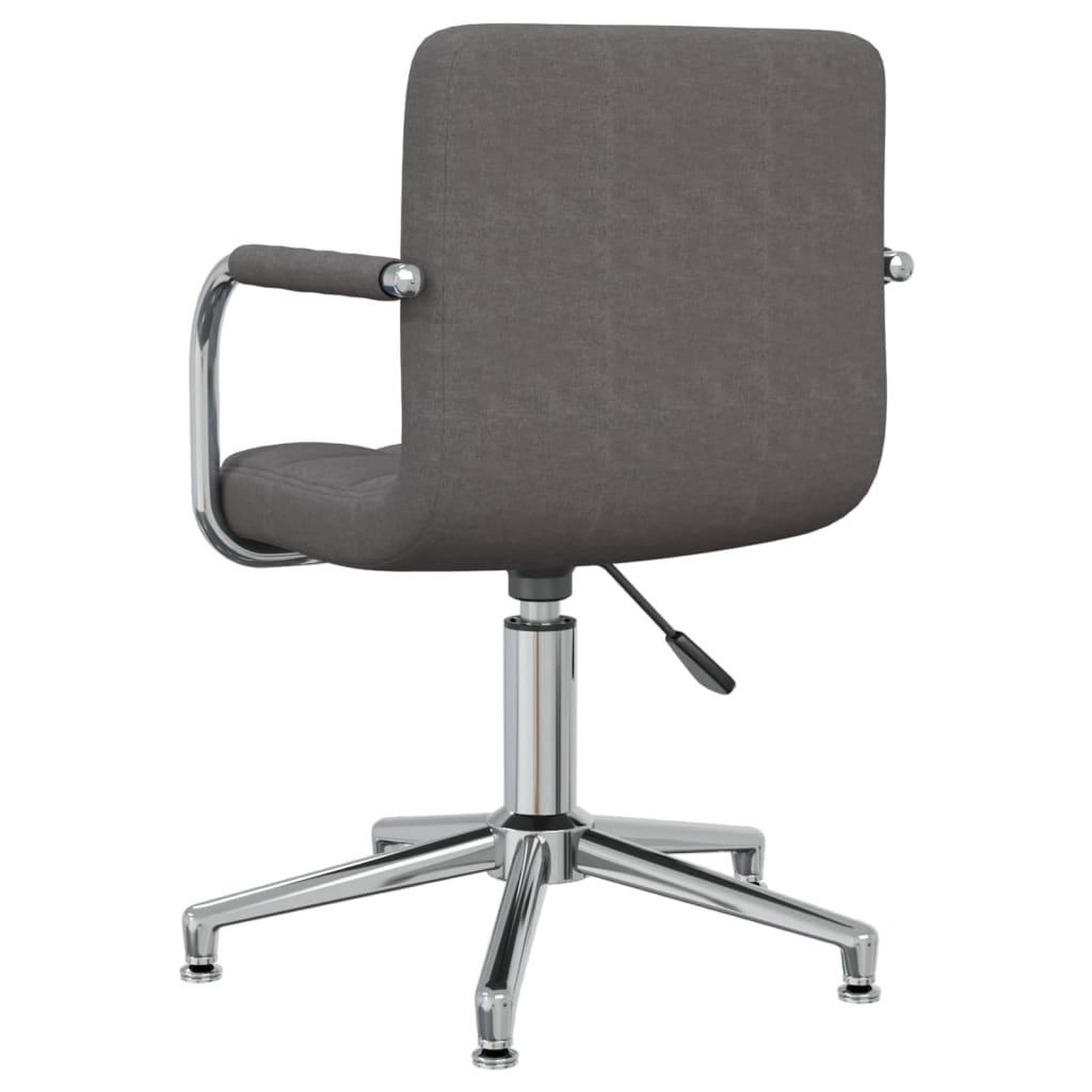 Voir la diapositive 4 : VIDAXL Chaise pivotante de salle a manger Gris fonce Tissu