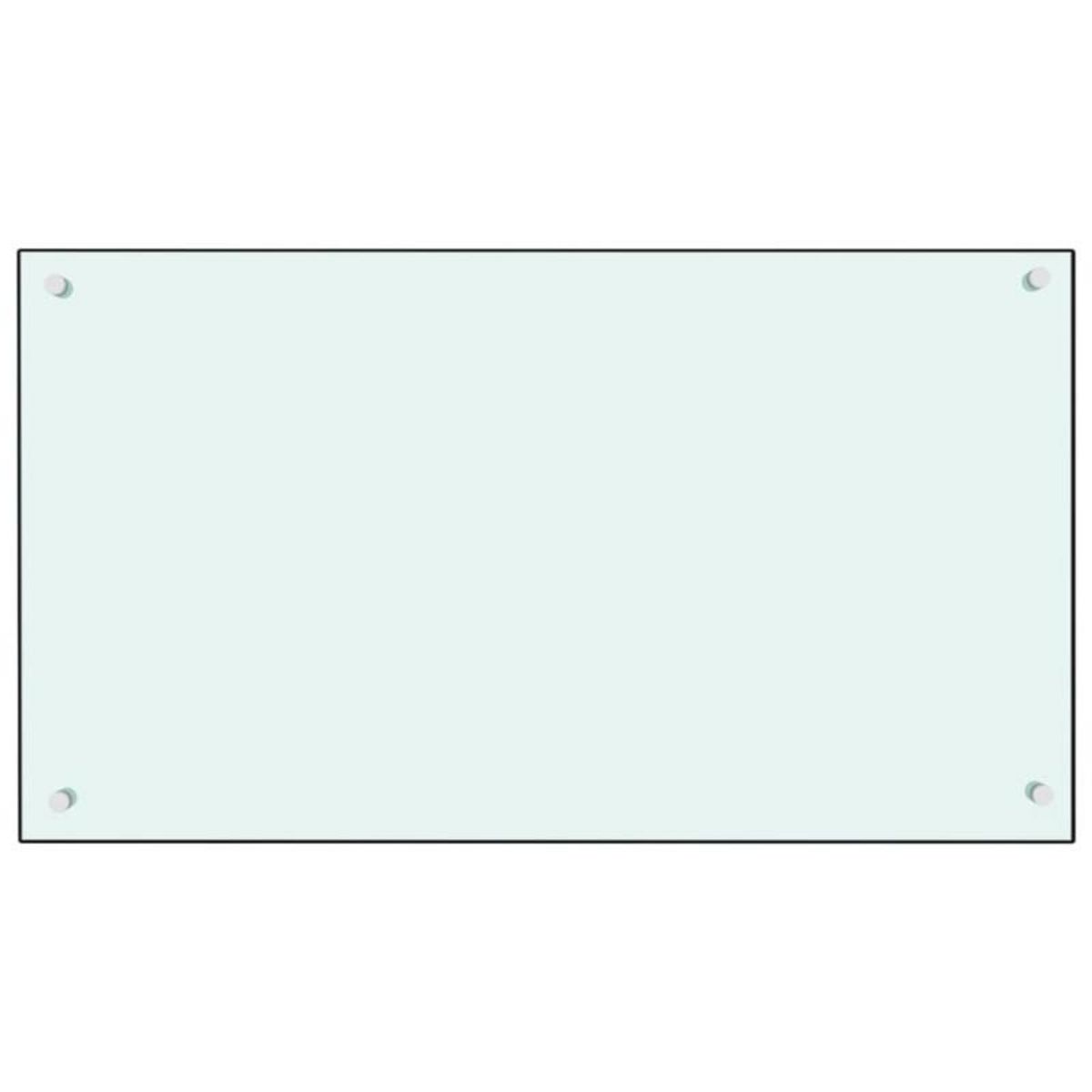 VIDAXL Dosseret de cuisine Blanc 90x50 cm Verre trempé