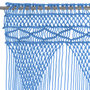 Voir la diapositive 3 : VIDAXL Rideau en macrame Bleu 140x240 cm Coton