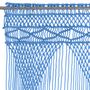 Voir la diapositive 3 : VIDAXL Rideau en macrame Bleu 140x240 cm Coton