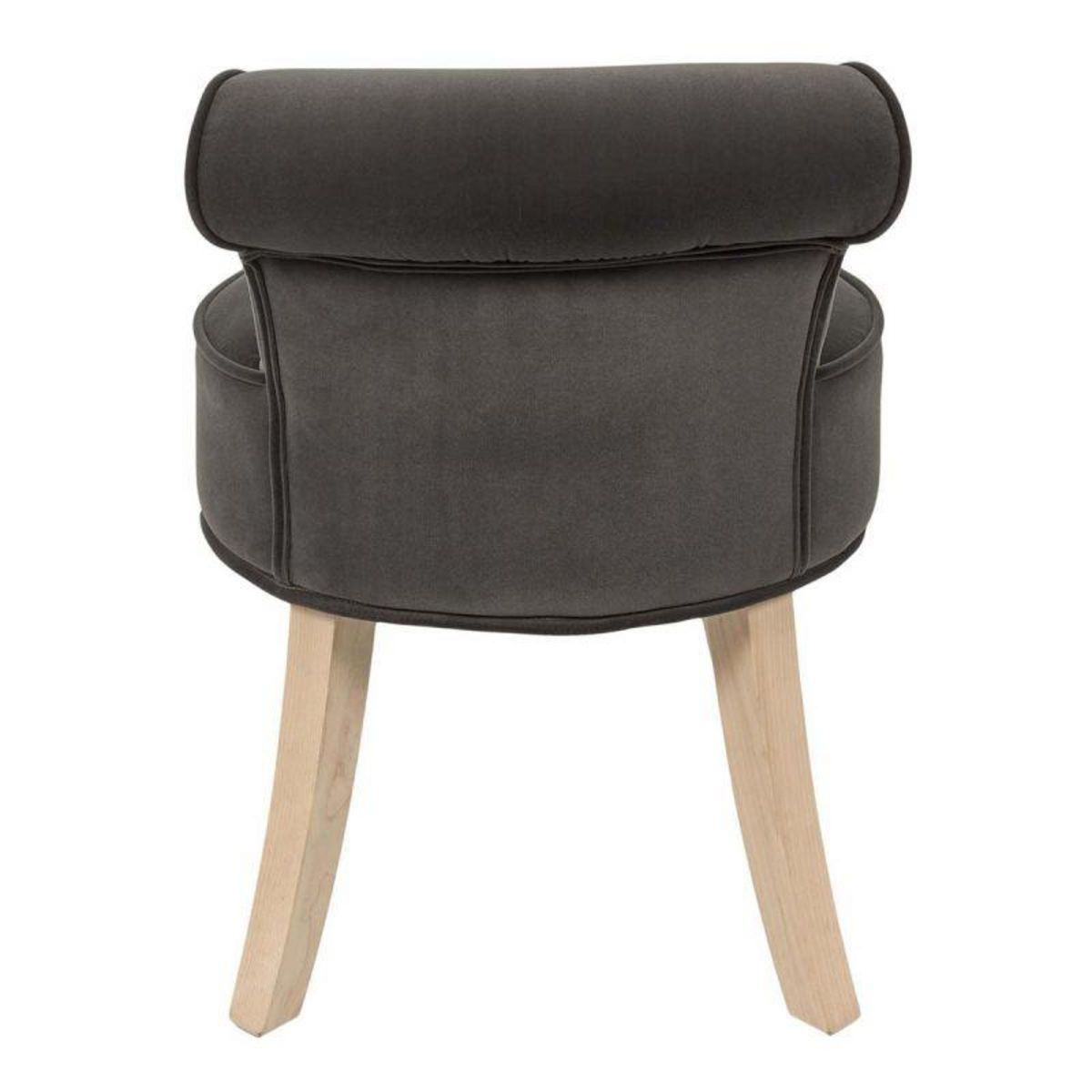 Paris Prix Tabouret en Velours  Eleonor  58cm Gris