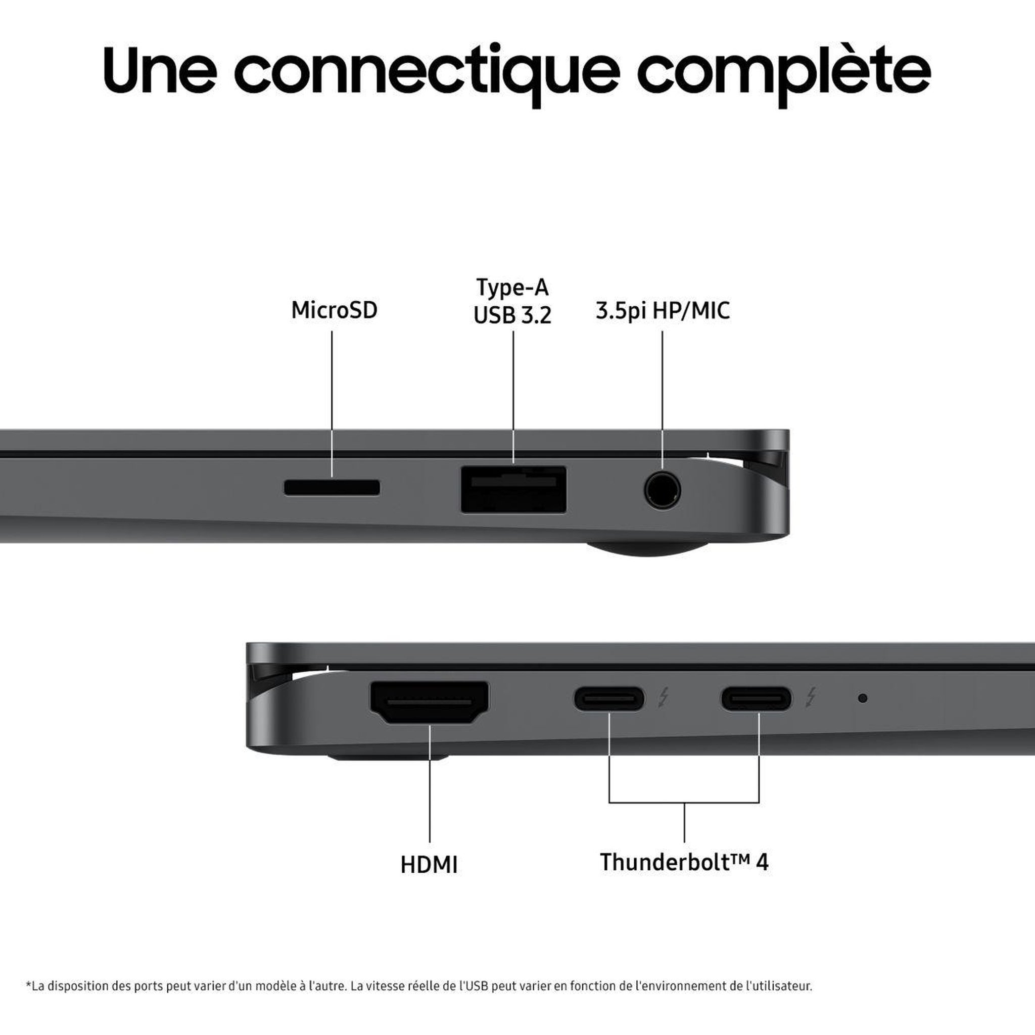Voir la diapositive 5 : Samsung Ordinateur portable Galaxy Book5 360 15.6'' Copilot+ PC Gris