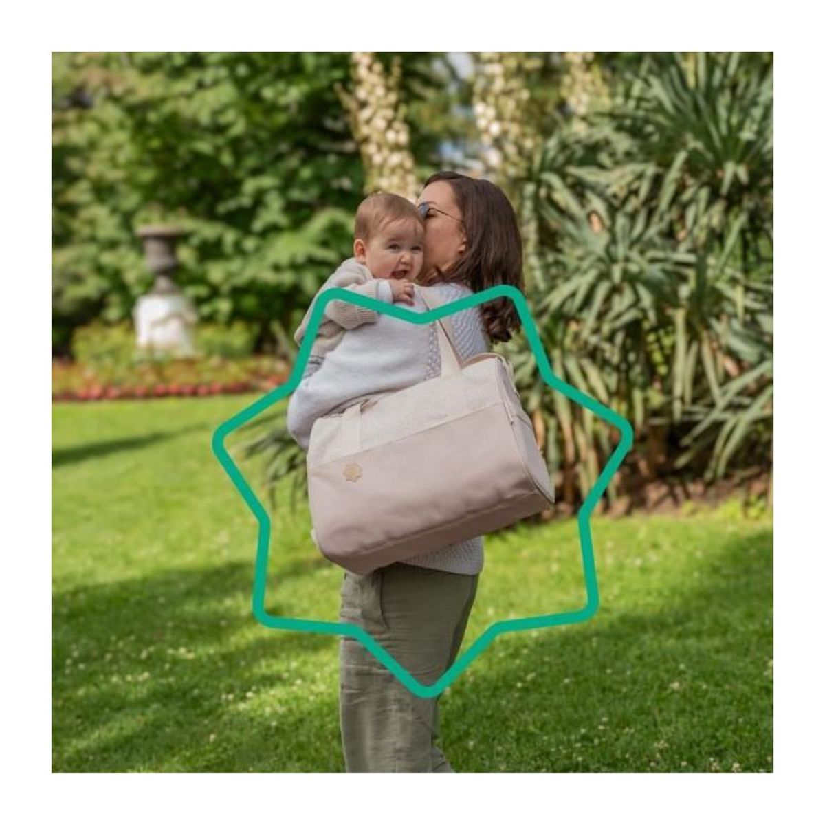 BADABULLE Badabulle Sac a langer Pocketstyle - Plan a langer, Housse isotherme, Pochette, Attaches-poussette inclus, Creme