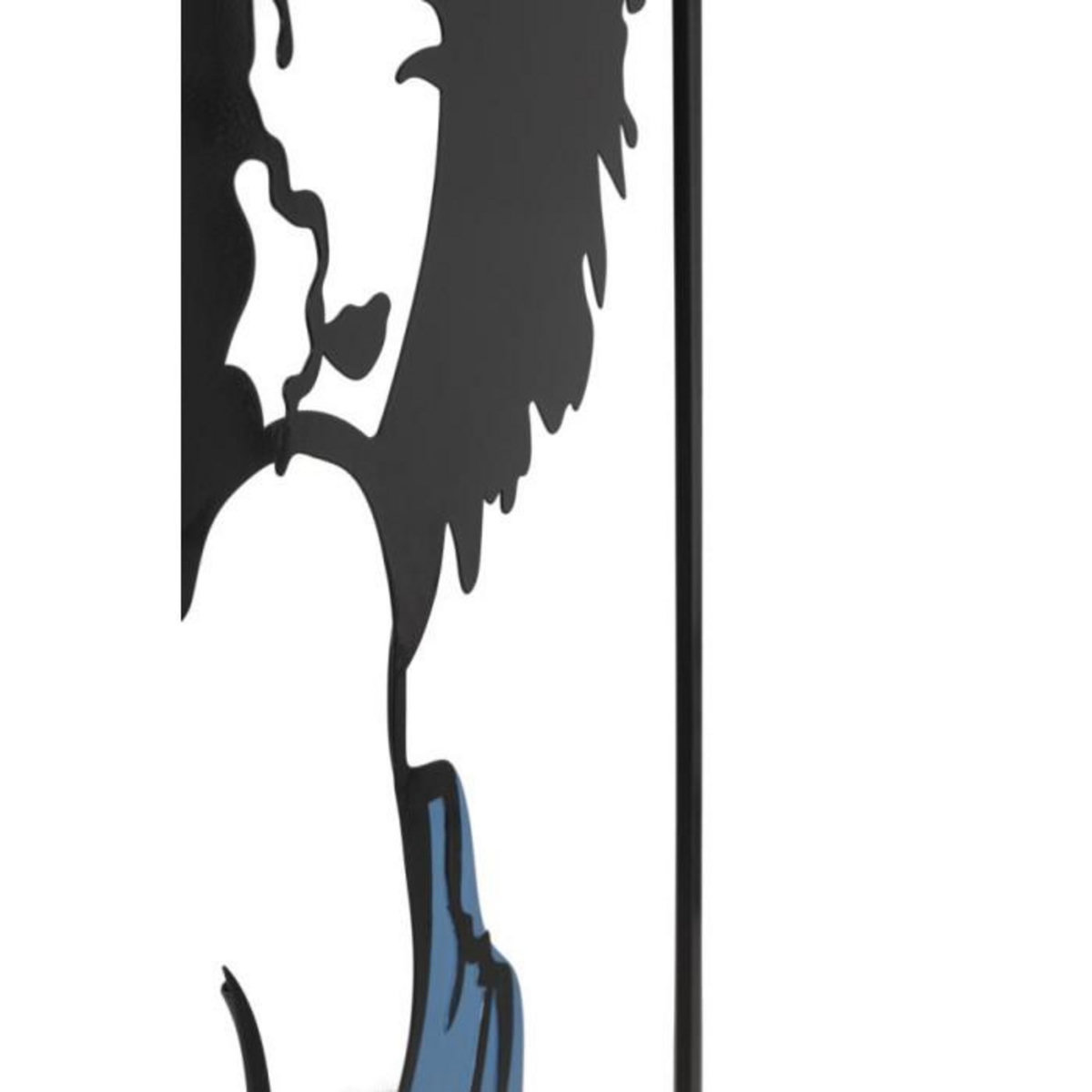 Paris Prix Décoration Murale Encadrée en Métal  Afef  80cm Noir & Bleu