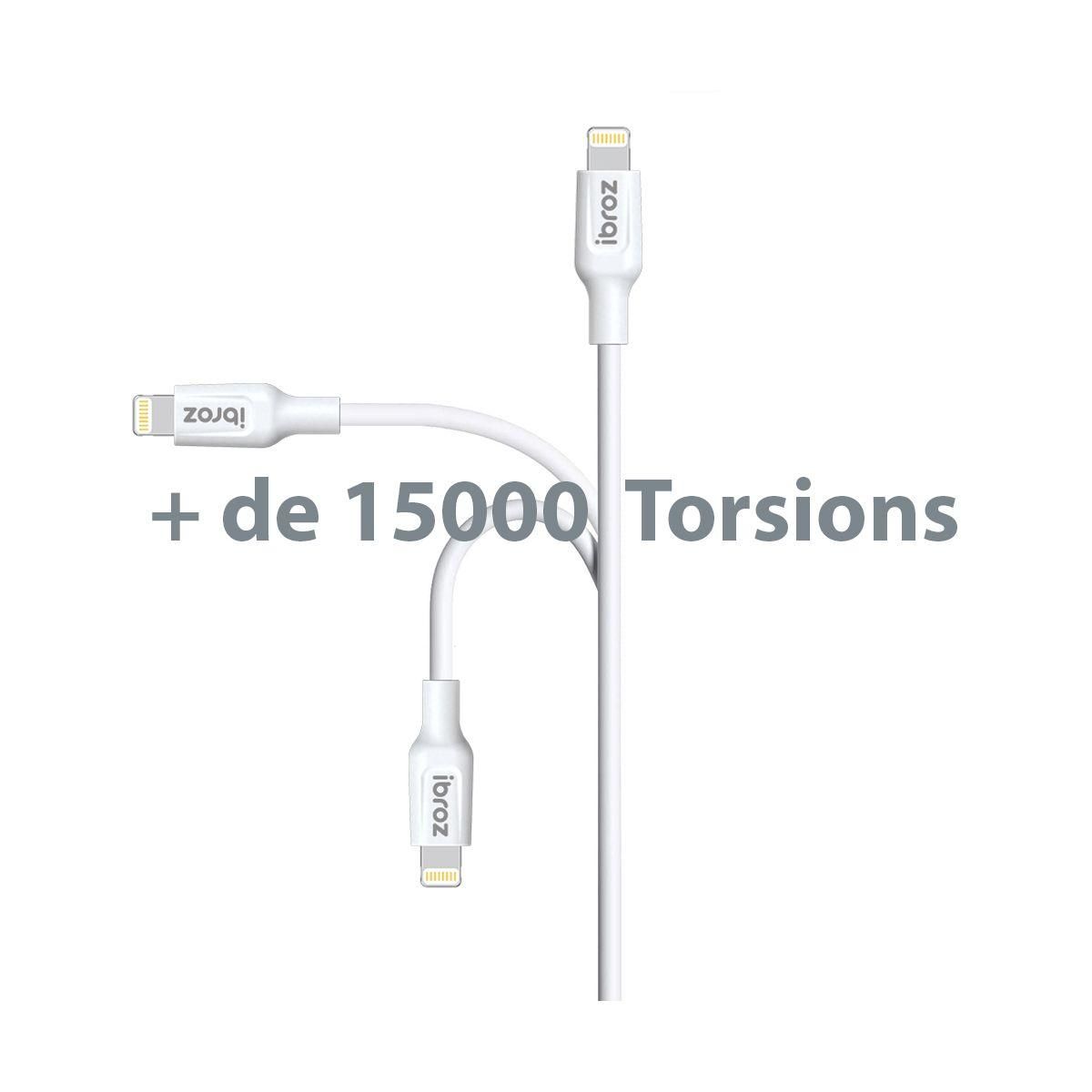 IBROZ Câble Lightning vers USB-C 1m rouge