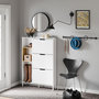 Voir la diapositive 4 : SOBUY SoBuy - Meuble À Chaussures 3 portes - Blanc - 87x90x129.5cm - Minimaliste - FSR209-NW