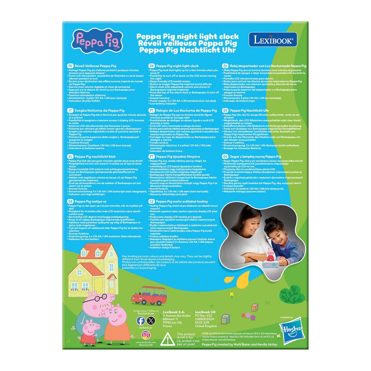 Lexibook Réveil avec veilleuse Peppa Pig en 3D