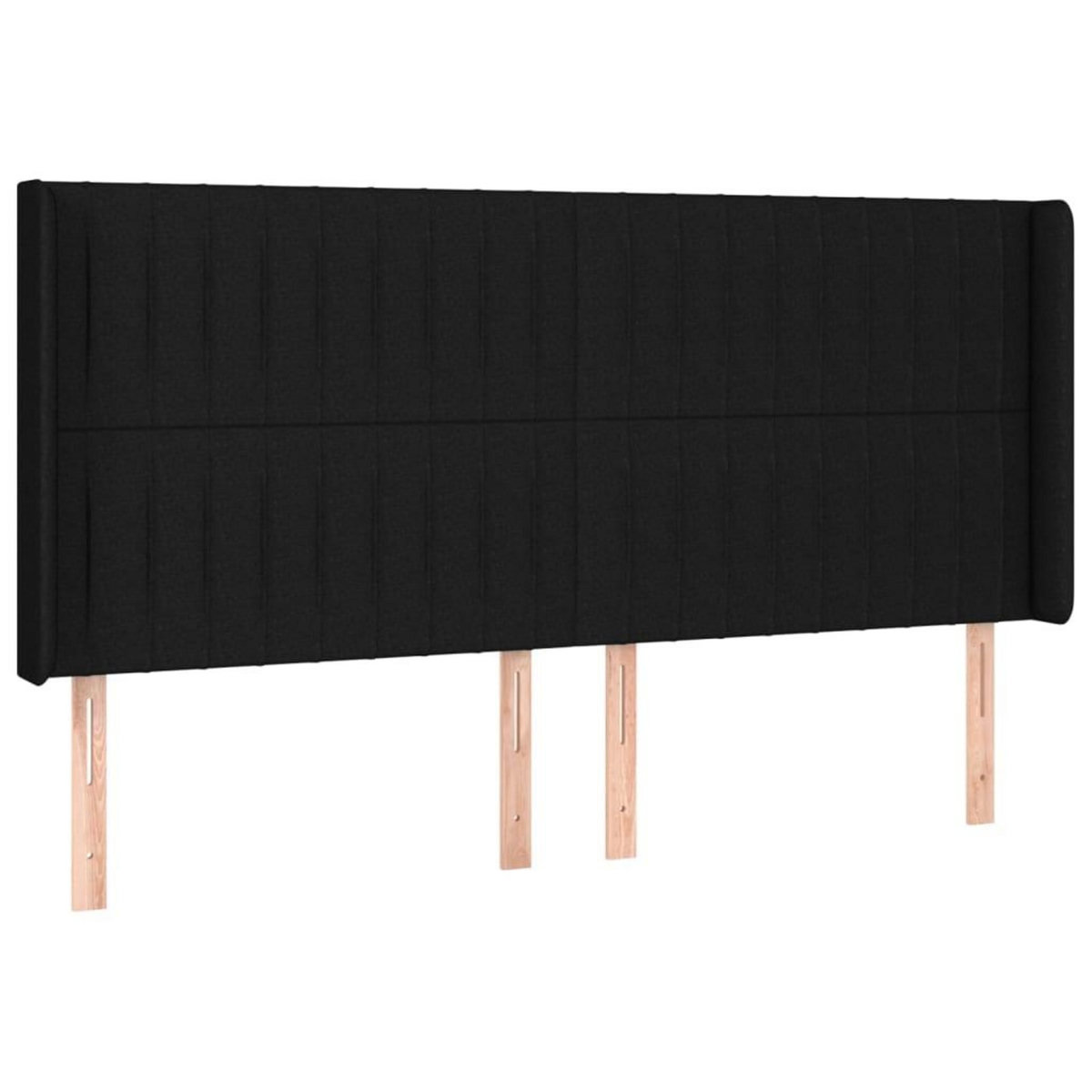 VIDAXL Tete de lit a LED Noir 203x16x118/128 cm Tissu