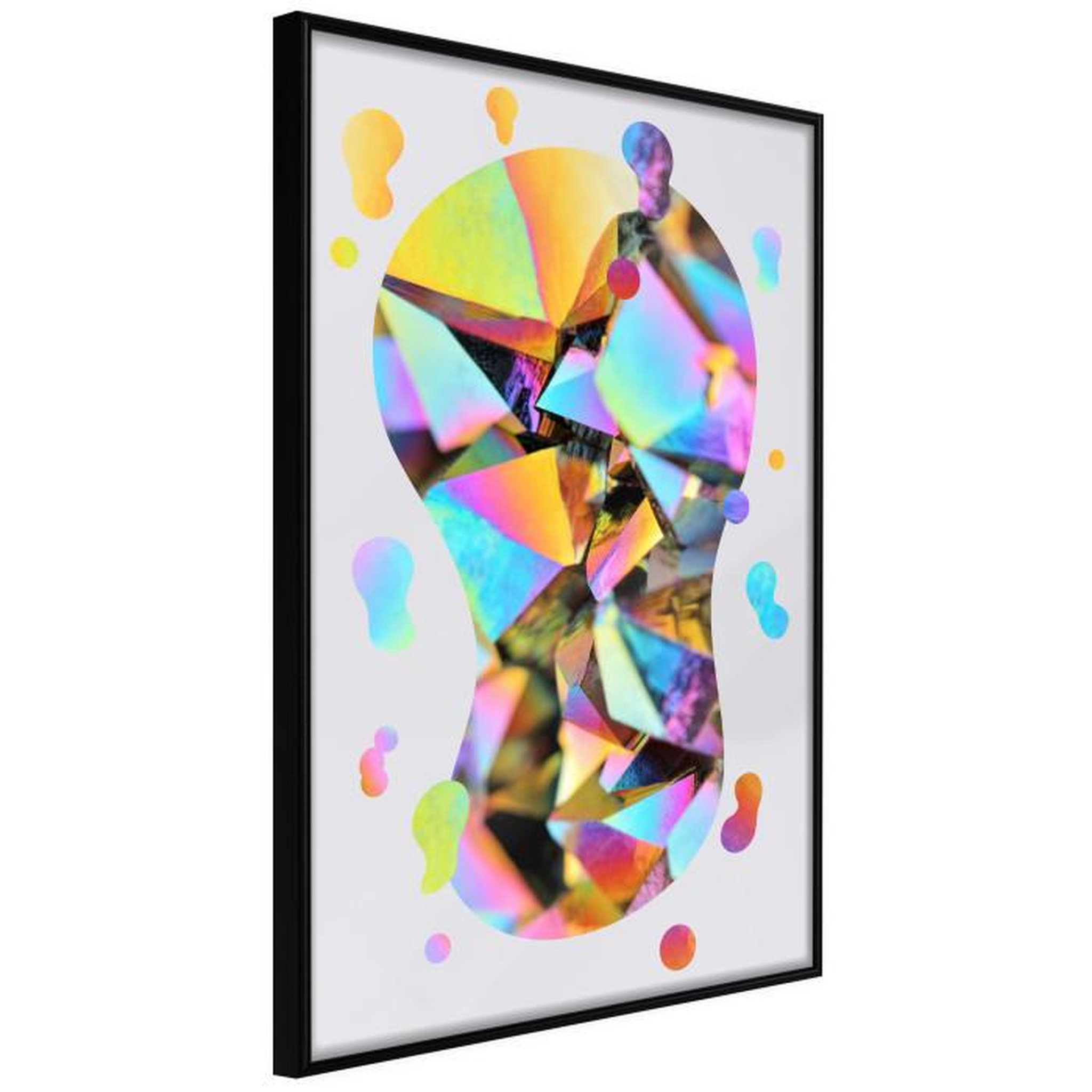 Paris Prix Affiche Murale Encadrée  Abstract Light Bulb. Coloris disponibles : Jaune, Noir