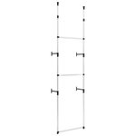 VIDAXL Systeme de garde-robe telescopique avec barres Aluminium