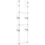 Voir la diapositive 1 : VIDAXL Systeme de garde-robe telescopique avec barres Aluminium