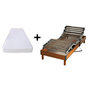 Voir la diapositive 2 : Ensemble lit relaxation électrique TPR matelas 100% latex 3 zones 63kg/m3 + 2 sommiers 70x190 cm avec réglage fermeté au niveau lombaire  SYMPHONIE