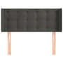 Voir la diapositive 3 : VIDAXL Tete de lit avec oreilles Gris fonce 93x16x78/88 cm Velours