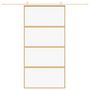 Voir la diapositive 3 : VIDAXL Porte coulissante dore 102,5x205cm verre ESG clair et aluminium