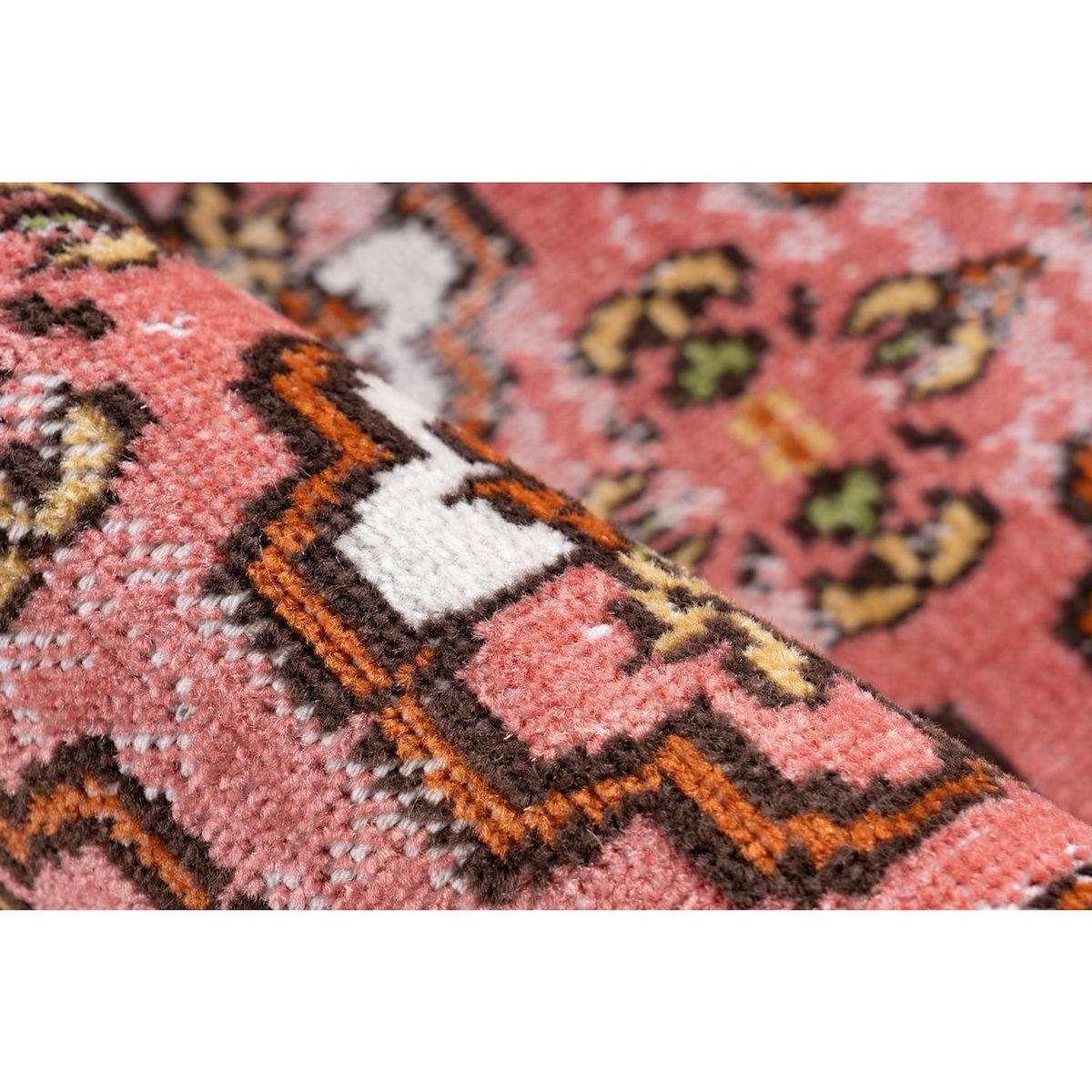 Paris Prix Tapis Antique Floral à Poils Courts  Ariya  Rouge