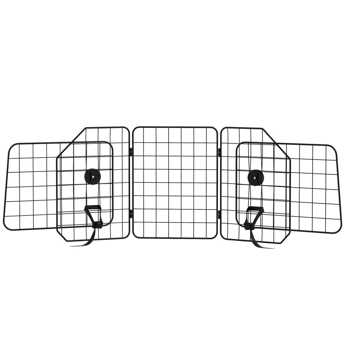 PAWHUT Grille de séparation voiture pour chien pliable réglable 93-150L cm universelle pour appui-tête noir