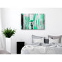 Voir la diapositive 2 : Paris Prix Tableau Imprimé  Umbrella in Love Wide Green