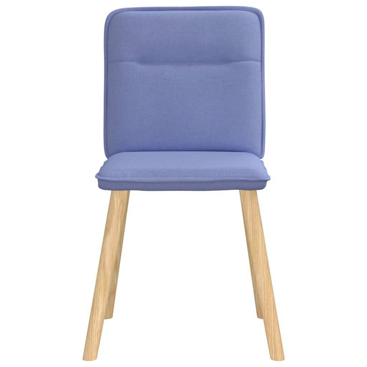 VIDAXL Chaises a manger lot de 6 bleu jean tissu