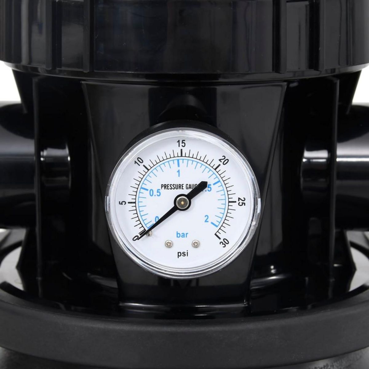 VIDAXL Filtre a sable de piscine avec vanne 6 voies Noir