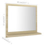 Voir la diapositive 6 : VIDAXL Miroir salle de bain chene sonoma 40x10,5x37cm Bois ingenierie