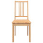 Voir la diapositive 5 : VIDAXL Chaises a manger 2 pcs bois massif naturel caoutchouc