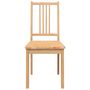 Voir la diapositive 5 : VIDAXL Chaises a manger 2 pcs bois massif naturel caoutchouc