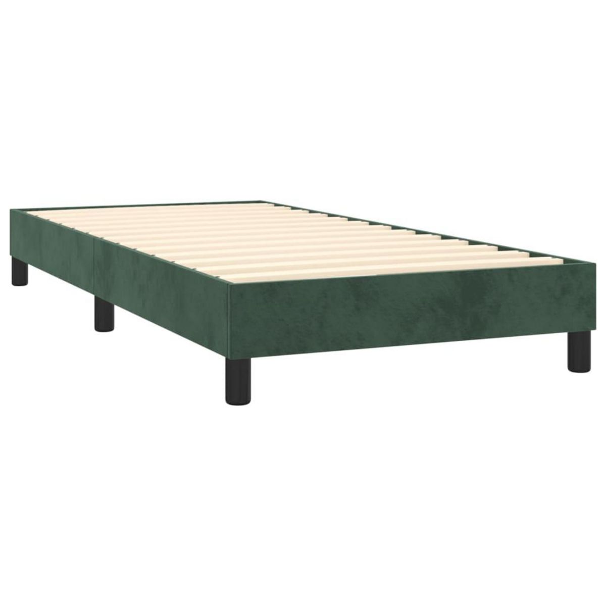 VIDAXL Cadre de lit sans matelas vert fonce 80x200 cm velours