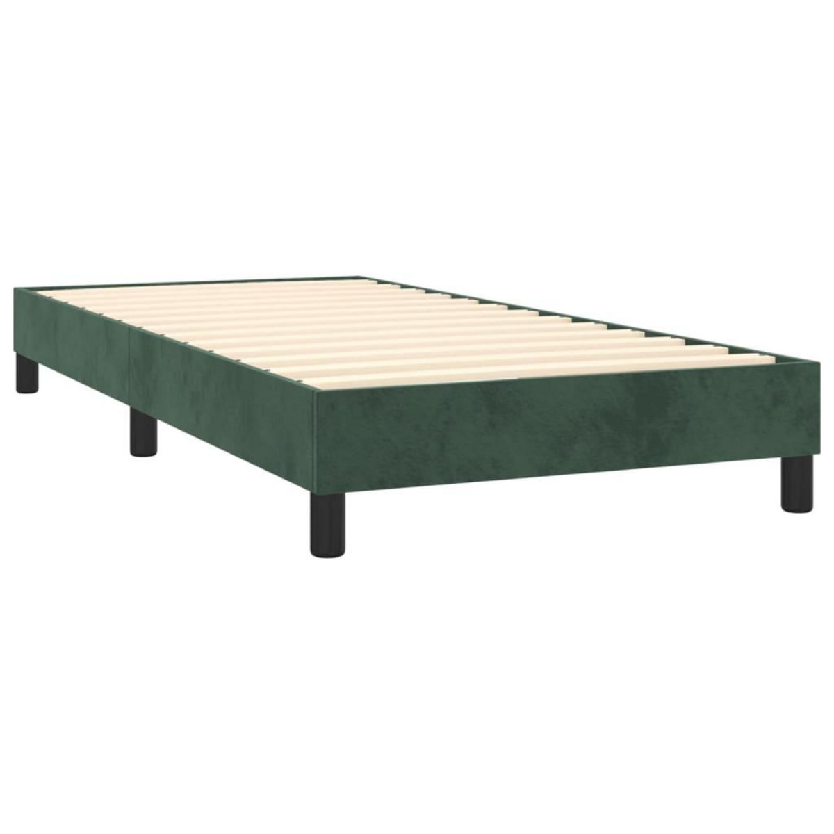 VIDAXL Cadre de lit sans matelas vert fonce 80x200 cm velours