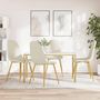 Voir la diapositive 1 : VIDAXL Chaises à manger lot de 4 crème velours