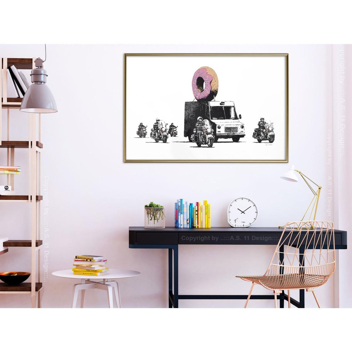Paris Prix Affiche Murale Encadrée  Banksy Donuts Strawberry