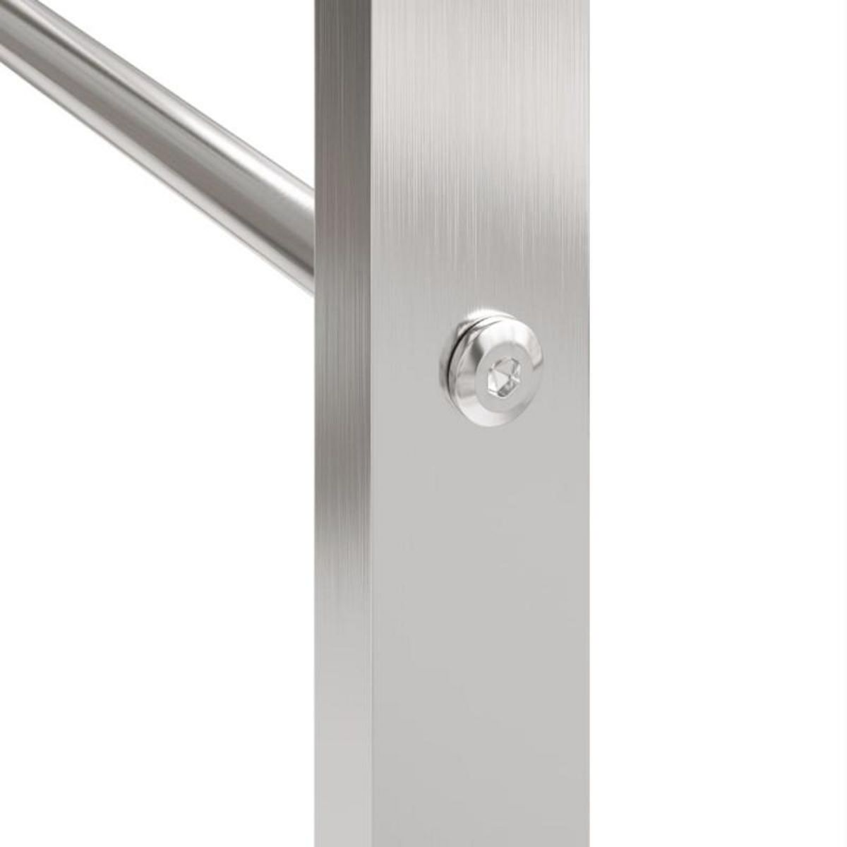 VIDAXL Portant de bois de chauffage 80x28x86 cm acier inoxydable