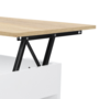 Voir la diapositive 6 : ID MARKET Table basse plateau relevable rectangulaire TARA bois blanc et imitation hêtre